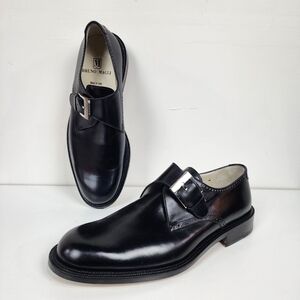 Bruno Magli Black Leather Buckle Oxfords, Size 11